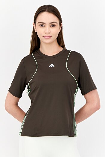 adidas Women Sportswear Fit Short Sleeve Outdoor T-shirt, Dark Olive