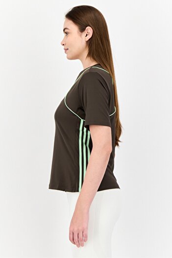 adidas Women Sportswear Fit Short Sleeve Outdoor T-shirt, Dark Olive