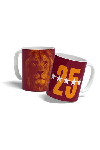 OFFSIDE Yellow Red Fan 25Th Championship 5 Star Design Mug Cup Printed Mug Porcelain Cup