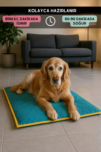 pawdaz Serin (80X60CM) - 4 Mevsim Kedi/ Köpek Matı, Sıcak Veya Soğuk Kullanılabilen Minder Yatak