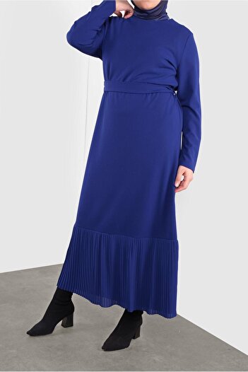 Alvina 20117 Model Dress with Sash and Pleated Skirt