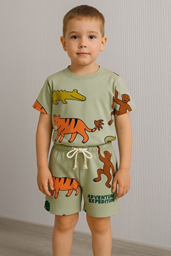Alvadonna Safari Boy's Bottom Top Set