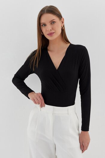 Shopping Shop Bluză cu snap BLACK