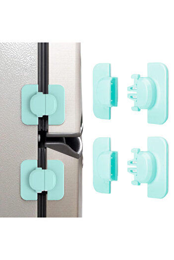 zola Set of 2 child safety corners for furniture, refrigerator, plastic, blue