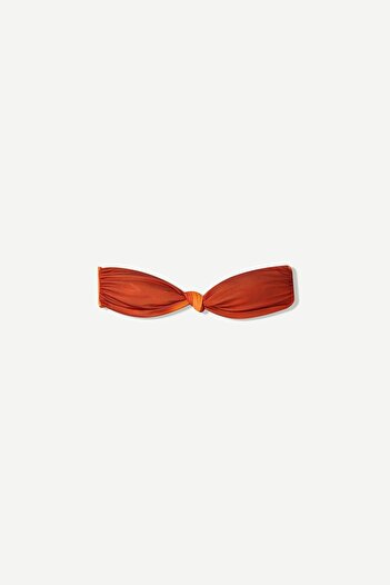 Bershka Ombré mesh bandeau bikini top