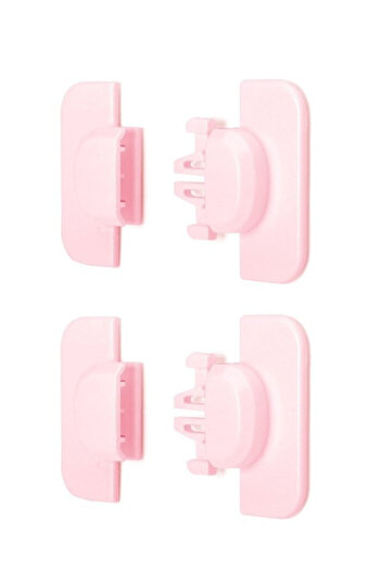 zola Set of 2 child safety locks, corners, furniture, refrigerator, plastic, adhesive bonding, 6.5x6x1 cm