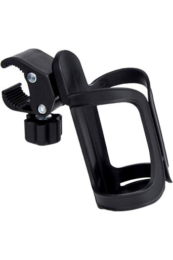 MACVI Macvi® bottle holder with black grip, metal, dimensions 12 cm x 12 cm x 25 cm, maximum stability