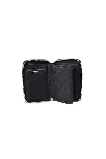 GUARD Black Genuine Leather Zippered Mini Wallet - Gdr2407Xt1842