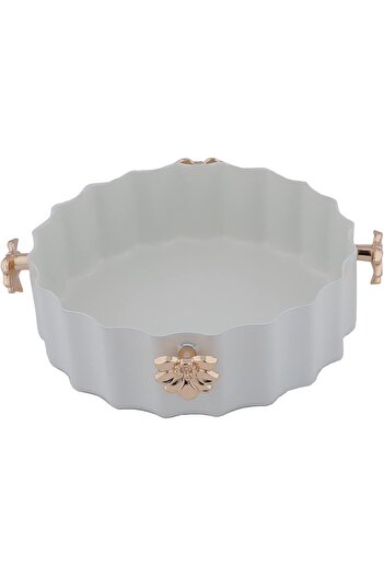 ALSAIF Meral Date Bowl, Colour : White / Gold