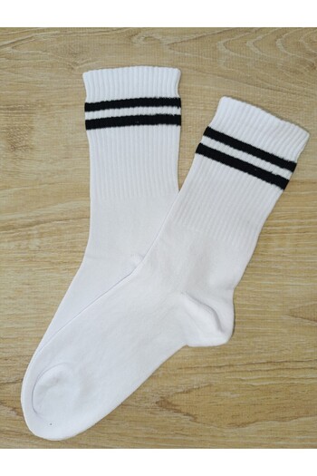 ÜNLÜ ÇORAP Sports Coton Striped Seamless Socks 3 Pairs