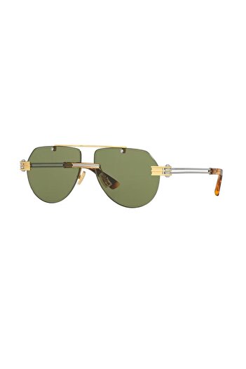 Bottega Veneta Bv 1342S 003 59 Men's Geometric Gold Metal Sunglasses