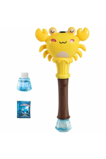 Micostore Crab, Soap bubble wand, with sounds and lights, 33 x 15 cm, 3 colors available
