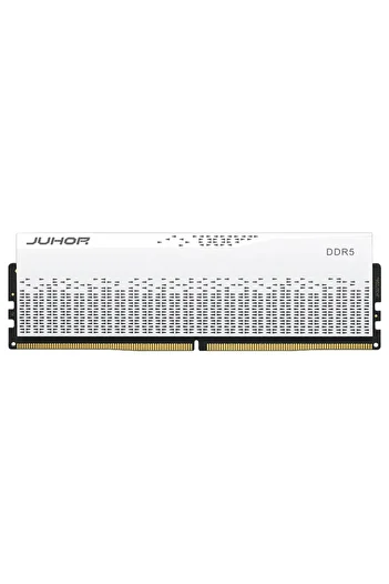 JUHOR ذاكرة وصول عشوائي بيضاء سعة 16 جيجابايت بسرعة 6000 ميجا هرتز DDR5، وذاكرة وصول عشوائي بيضاء عالية الأداء XMP 46CL 1.25 فولت للكمبيوتر المكتبي 1 × 16 جيجابايت