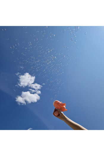 Micostore Toy Soap Bubble Gun, 23 holes, angel wings, 15.5 x 15 x 7.5 cm, pink