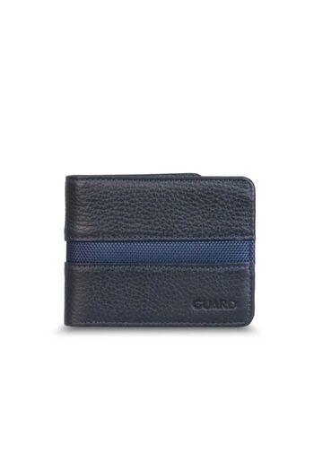GUARD Navy Blue Sport Striped Leather Men's Wallet - Grd2403Xw22528