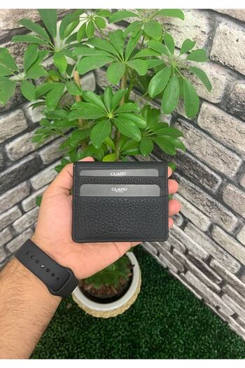 GUARD Siyah / Kırmızı Patlı Tasarım Deri Kartlık - Grd2403xw22175