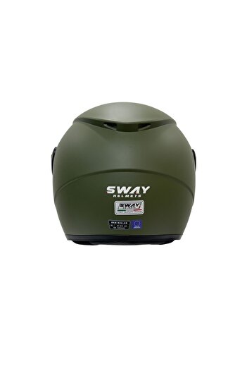 Sway SW 733 Mat Yeşil Yarım Kask