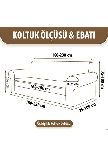 bibaha Husa de canapea din catifea pentru 3 persoane - husa elastica si husa de canapea extensibila