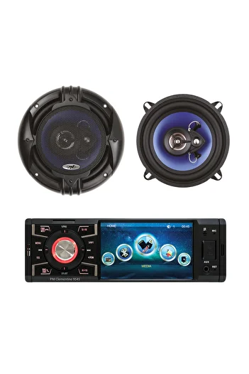 PNI Clementine 9545 Radio auto cu mp5 player și difuzoare auto coaxiale Hifi500, 100w, 12,7 cm