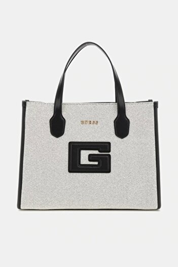 Guess G Status 2 Compartment Tote Women's Black Handbag Hwwg9198220-Ntb