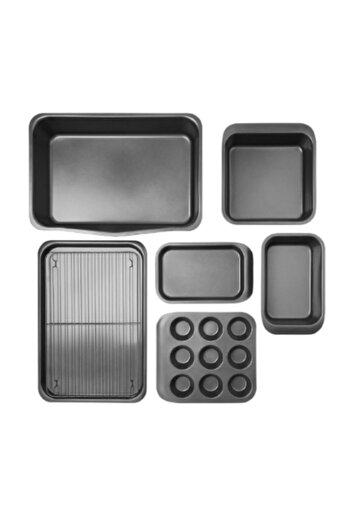 OEM Set of 7 Stackable Baking Trays – Carbon Steel, Non-Stick, Space Saving, Ideal for Oven