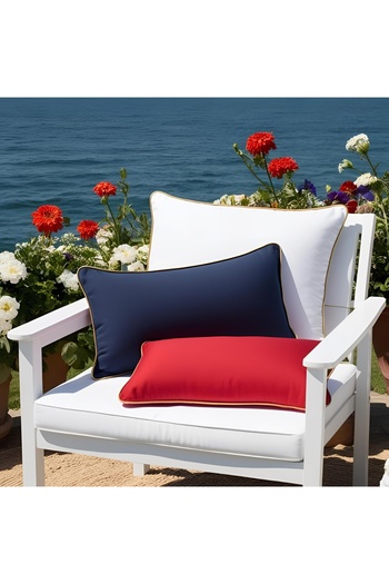 Bc Home Altın Kenar Biyeli Kırmızı Dikdörtgen Kırlent Kılıfı Yumuşak Dokulu 1 Adet 30 X 50 Cm