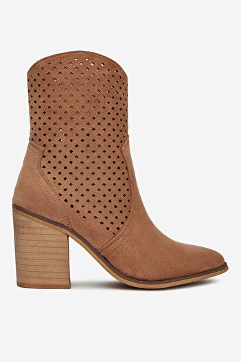 DeeZee Women's ankle boots high heel brown heel 39