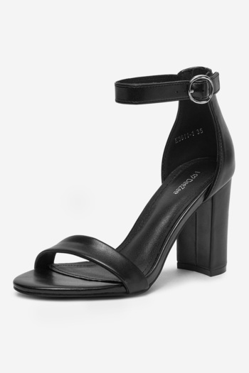DeeZee Women's low heel sandals black 38