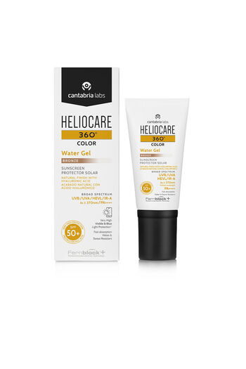 Heliocare 360° Color Sonnenschutz Mit Aqua-gel-farbe Spf50+ #bronze 50 ml