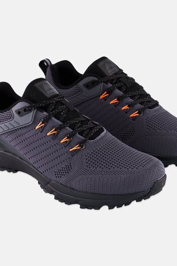 RBX Men Brand Logo Lace Up Hiking Shoes, Dark Grey
