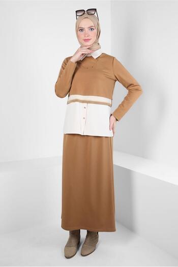 Alvina SHIRT GARNISHED SKIRT SUIT 44301
