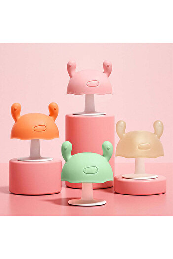 Yelajoy Baby Teether,4 pcs,2-in-1,Silicone Mushroom Infant Toys,Bpa Free,Anti-eating And Chewing Soothes