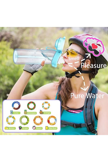 fulina Leak-Proof Water Bottle, 650ml, With 7 Scent Rings, Perfect for Travel, Gym, Home,Outdoor and School