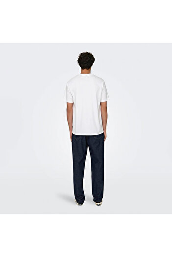 Only & Sons Onlevi Life - Reg Text SS Tee, Noos White 22028147