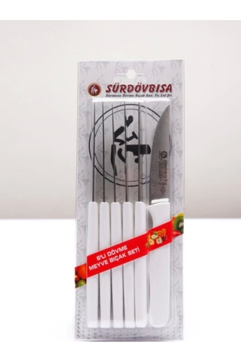 Sürdövbısa 61010 مجموعة فواكه مكونة من 6 قطع (طرف مدبب) أبيض
