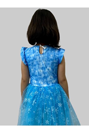 Esterella Çocuk Frozen Elsa Mavi Elbise