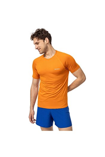 Merrell Tend Men's Orange Running T-Shirt Men's Running T-Shirt M3Tend