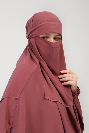 Altobeh Σετ Abaya - Σετ 3 τεμαχίων - Σετ με βολάν με ζώνη, σεντόνι και πέπλο