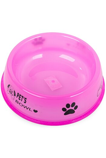 OEM Transparent bowl for dogs and cats, 300 ml, plastic, pink