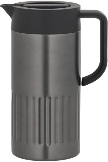 ALSAIF Coffee And Tea Vaccum Flask Steel Set In Grey / Leak-proof And Keeps Drinks Hot 1.0/1.0 Liter