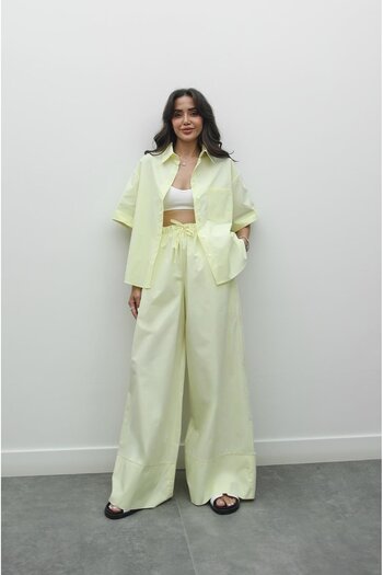 Havoş Light Yellow Ragusa Shirt Pants Set