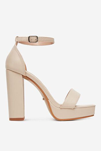 DeeZee Women's low sandals beige block heel 37
