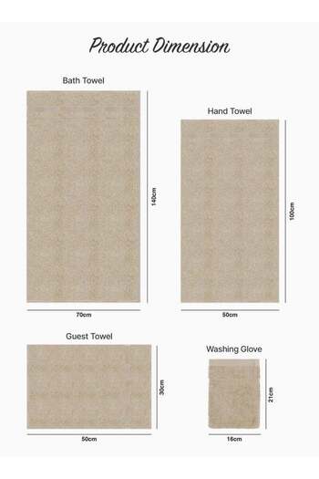 Generic 4 Piece Towel Set 550 GSM Quick Dry Highly Absorbent Thick Soft Hotel Quality CREAM