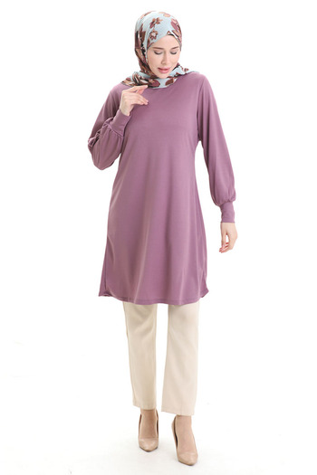 sefamerve Basic Tunic 1120-10 Dark Rose Dried