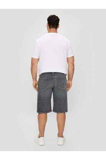 s.Oliver Casby men's big size jeans shorts with Relaxed fit cut, Dark grey