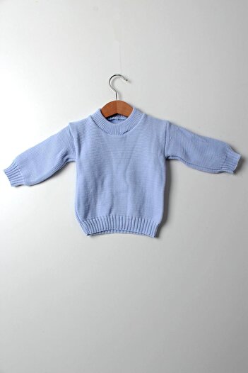 Çocuksan Baby&Kids Wear Unisex Örgülü Triko Bebek Takım - - Takım - Bebe Mavisi - 6-9 Ay - Cs2023000059-4086