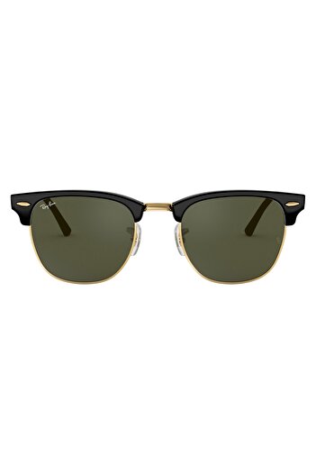 Ray-Ban Ochelari de soare pentru bărbați Clubmaster Rb3016 W0365, negri, dreptunghiulari, 51 mm