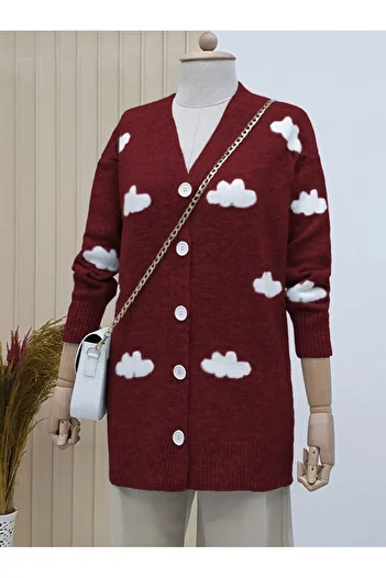 HİJABAYA Cloudy Buttoned Cardigan