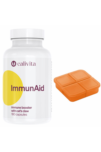 Calivita ImmunAid Immunostimulator Dietary Supplement Set and Pill box (180 capsules) - Calivita