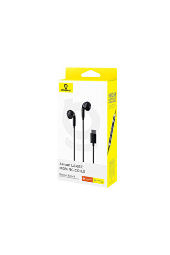 Baseus CZ17 Wired Type-C Earphones – Black
